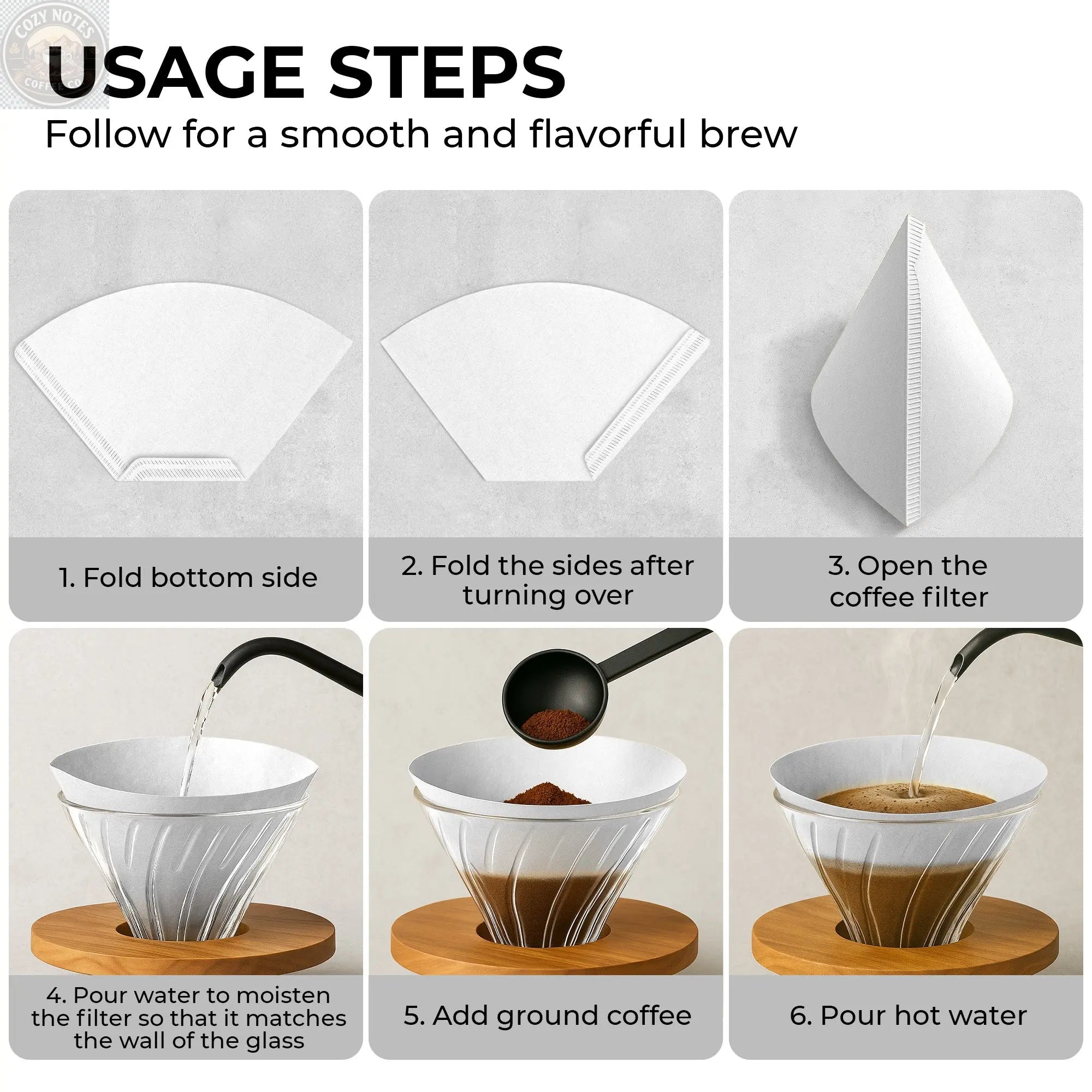 Organic Premium Coffee Filters #4, KFCF04W Kaffe Products