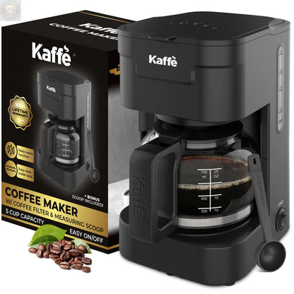 Coffee Maker (5-Cup) w/ Scoop, KFCM01 Kaffe Products