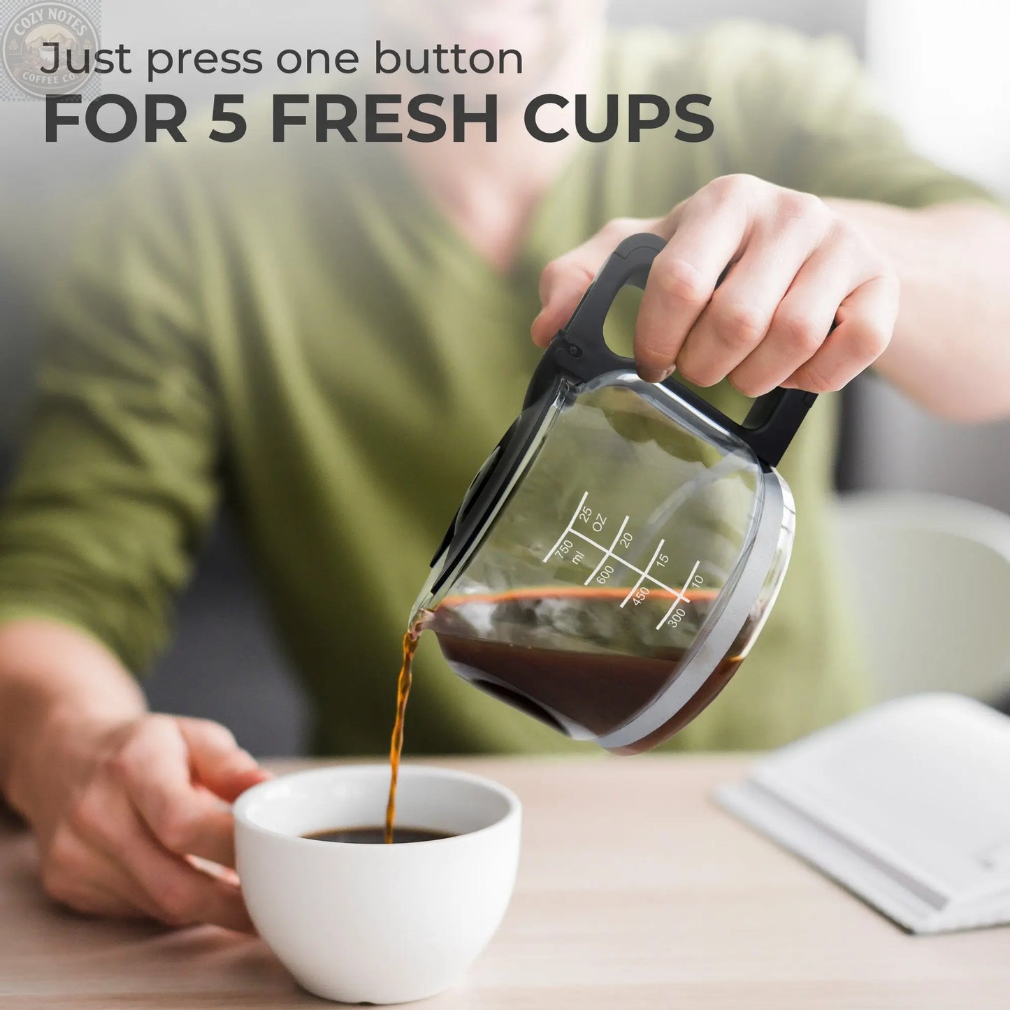 Coffee Maker (5-Cup) w/ Scoop, KFCM01 Kaffe Products
