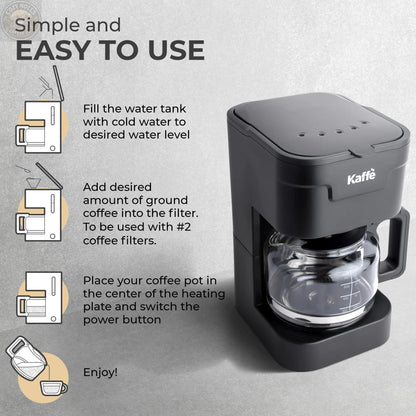 Coffee Maker (5-Cup) w/ Scoop, KFCM01 Kaffe Products