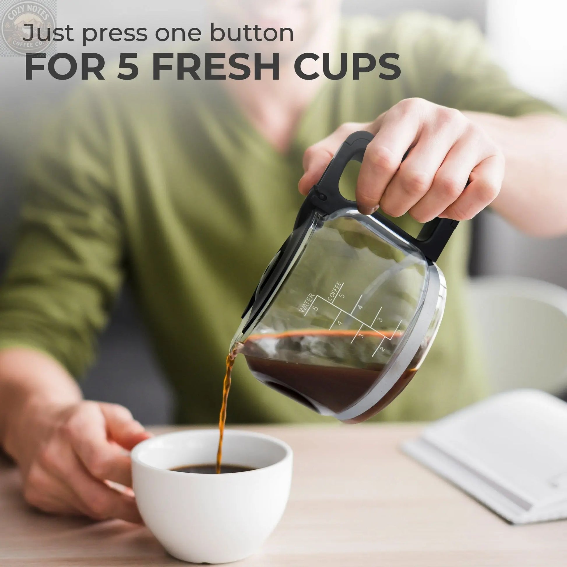 Coffee Maker (5-Cup) w/ Scoop, KFCM02 Kaffe Products