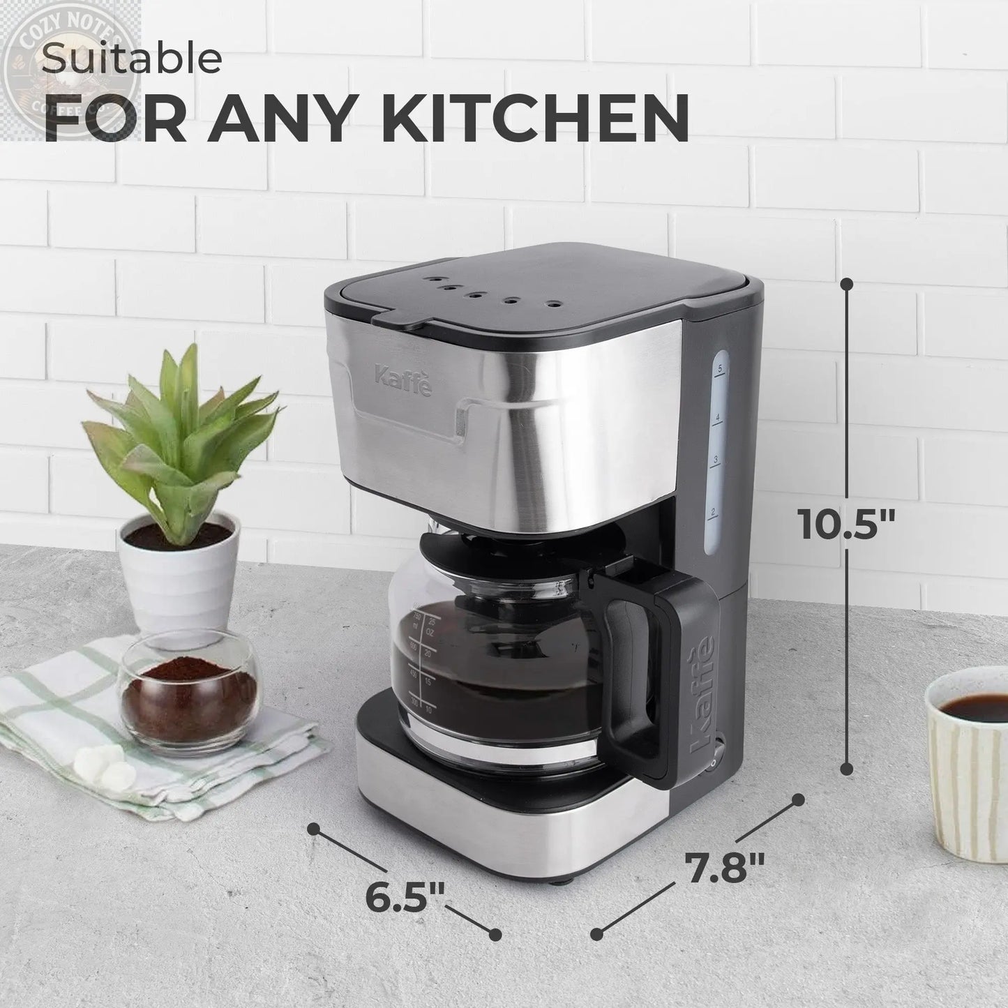 Coffee Maker (5-Cup) w/ Scoop, KFCM02 Kaffe Products