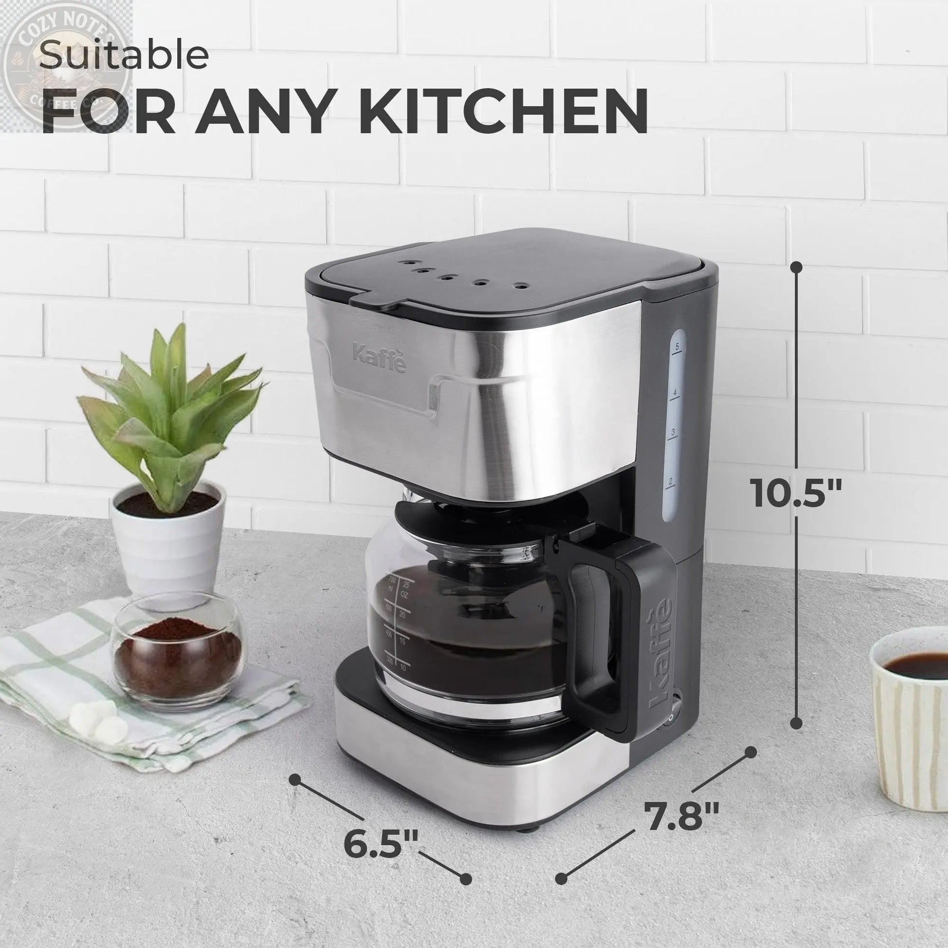 Coffee Maker (5-Cup) w/ Scoop, KFCM02 Kaffe Products