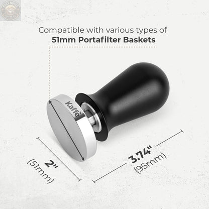 Espresso Tamper with Spring, 51mm, KFCT02-51 Kaffe Products