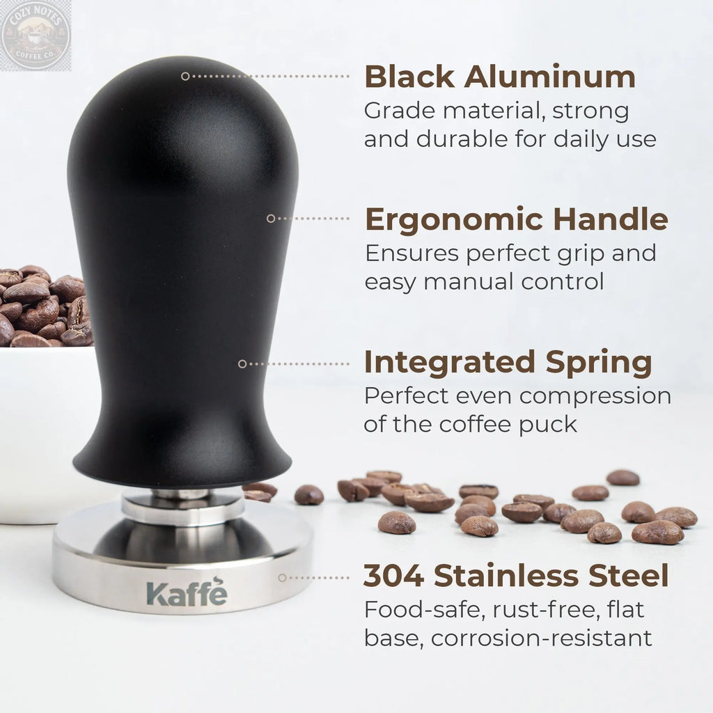 Espresso Tamper with Spring, 54mm, KFCT02-54 Kaffe Products