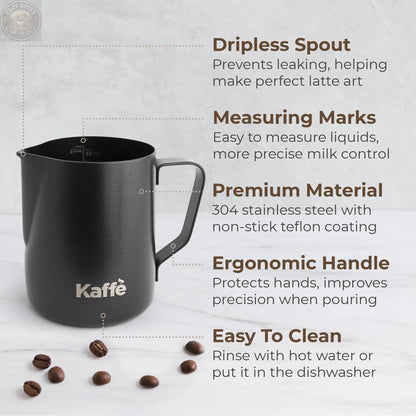 Milk Frothing Pitcher (20oz / 600ml), KFFP02 Kaffe Products