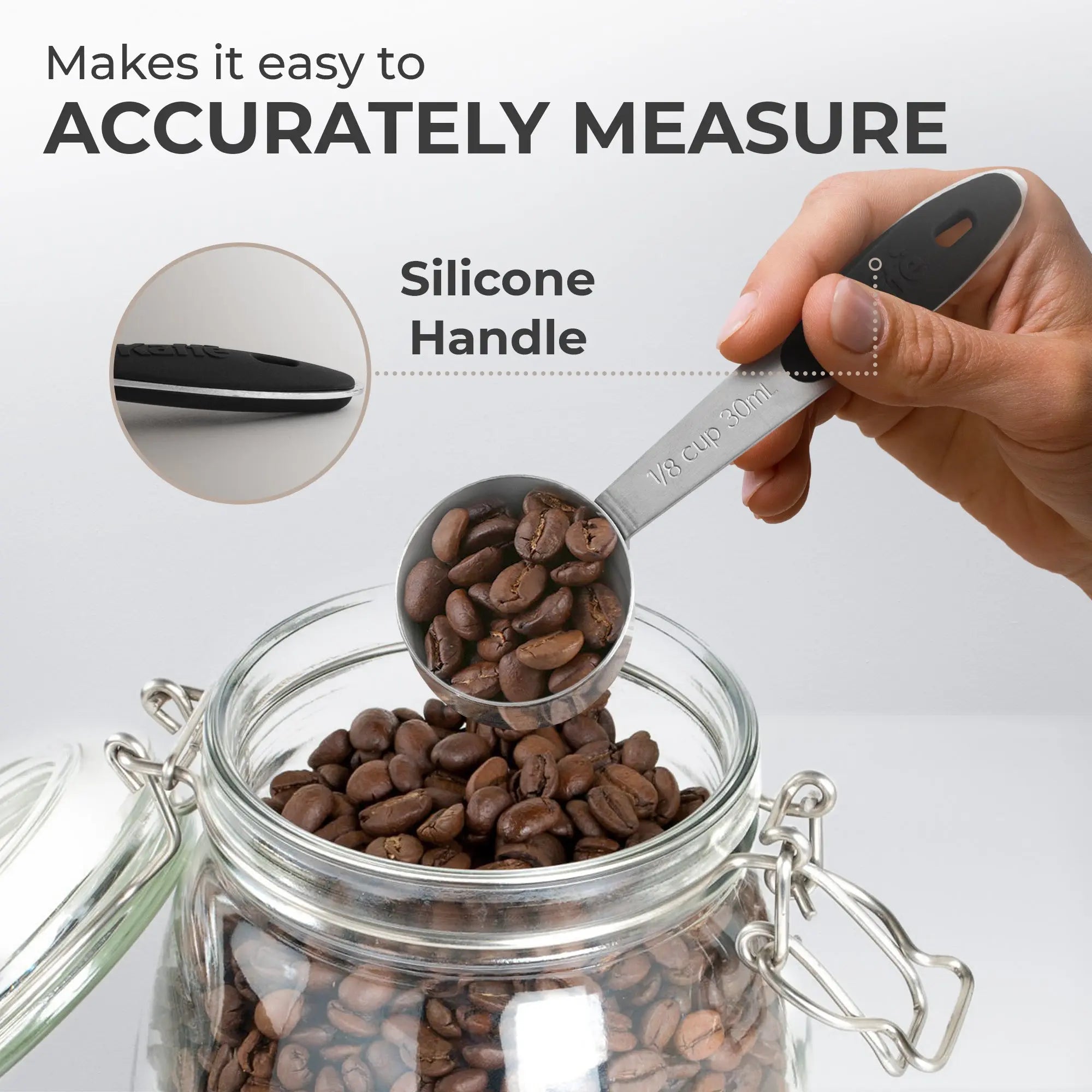 Coffee Measuring Spoon (1/8 cup), KFMS01 Kaffe Products