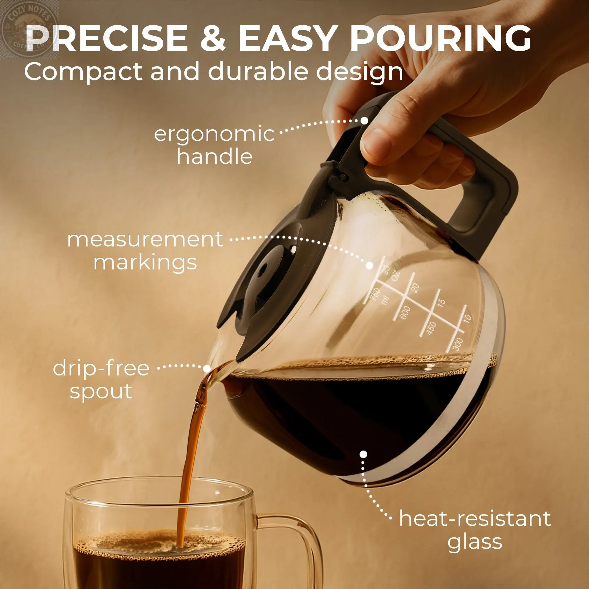 Universal Replacement Coffee Carafe (5-Cup), KFRC05 Kaffe Products