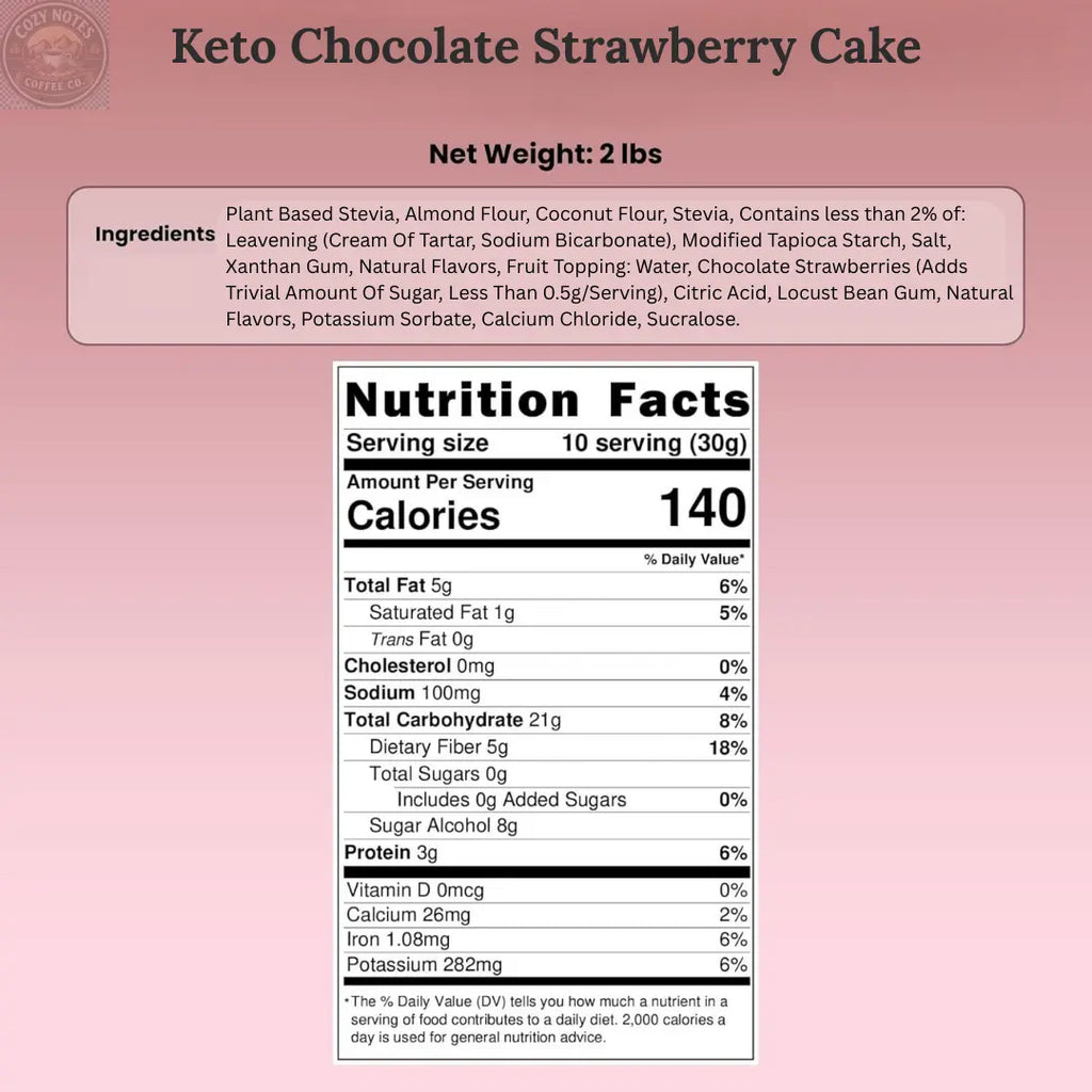 Andy Anand Sugar-Free Keto Chocolate Strawberry Cake, 9-Inch, 2 lb – Low-Carb, Delicious & Decadent, Diabetic-Friendly Birthday Gift Box Andyanand