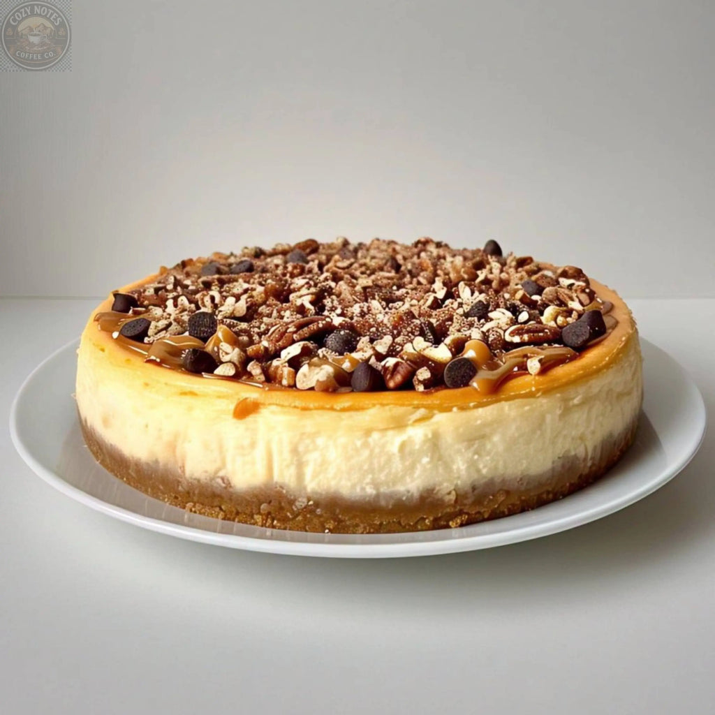 Andy Anand Sugar-Free Turtle Cheesecake, 9-Inch, 2 lb – Caramel, Pecans & Dark Chocolate, Diabetic-Friendly, California Cream Cheese Gift Andyanand