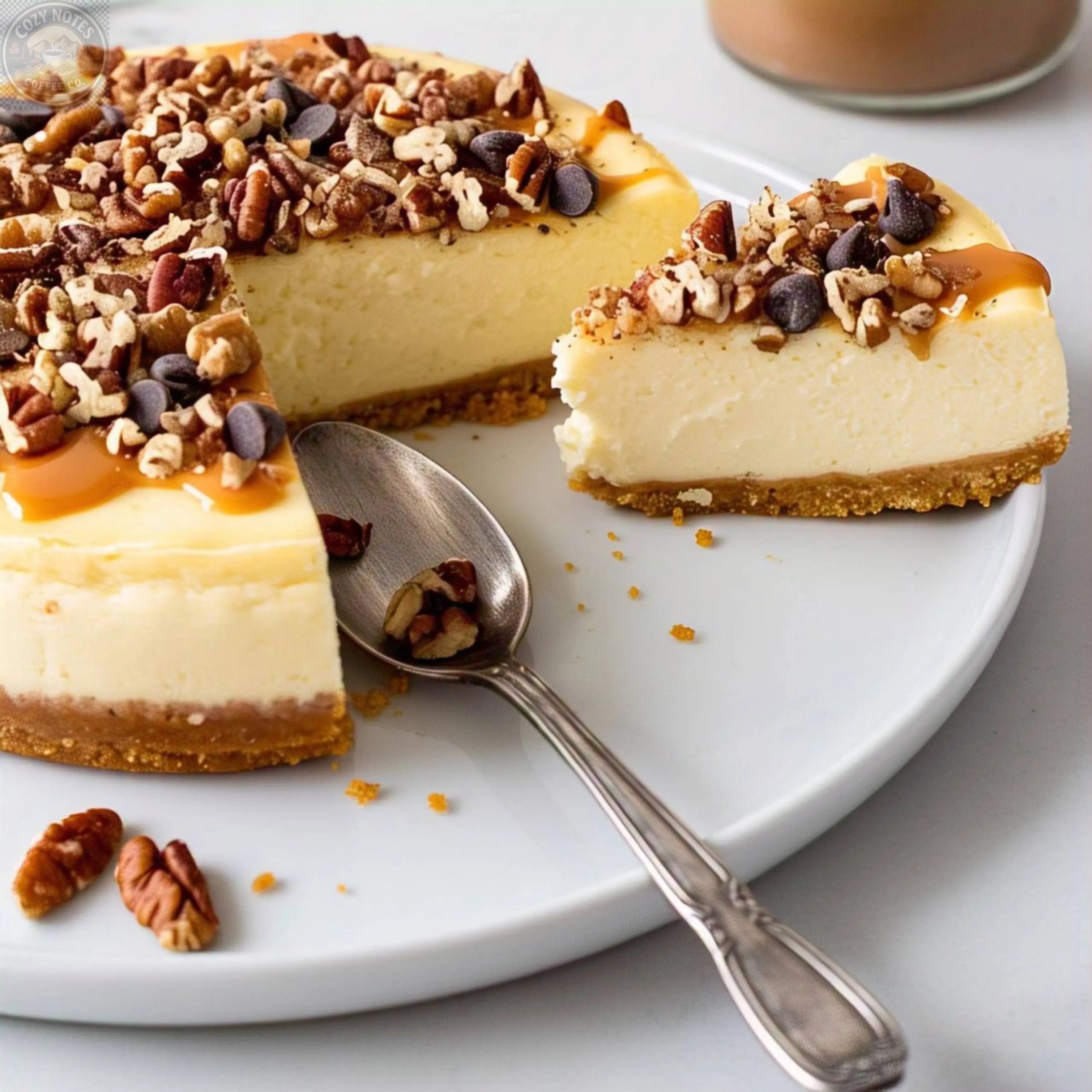 Andy Anand Sugar-Free Turtle Cheesecake, 9-Inch, 2 lb – Caramel, Pecans & Dark Chocolate, Diabetic-Friendly, California Cream Cheese Gift Andyanand