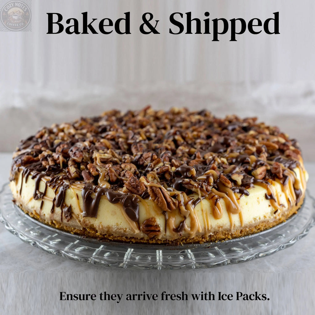 Andy Anand Sugar-Free Turtle Cheesecake, 9-Inch, 2 lb – Caramel, Pecans & Dark Chocolate, Diabetic-Friendly, California Cream Cheese Gift Andyanand