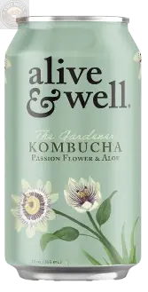Passionflower & Aloe Kombucha Organic Alive & Well Kombucha