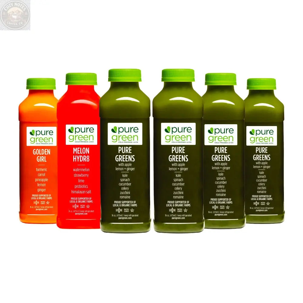 Pure Hardcore, Cold Pressed Juice 6pk Pure Green