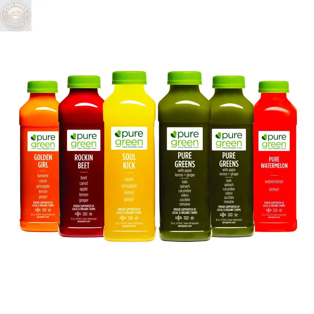 Pure Basic, Cold Pressed Juice 6pk Pure Green