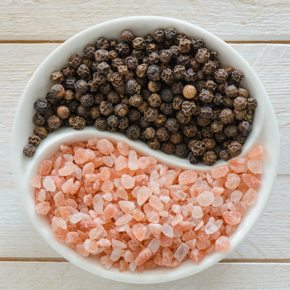 Pink Himalayan & Gourmet Peppercorn Grinder Set SALTOPIA Infused Sea Salts