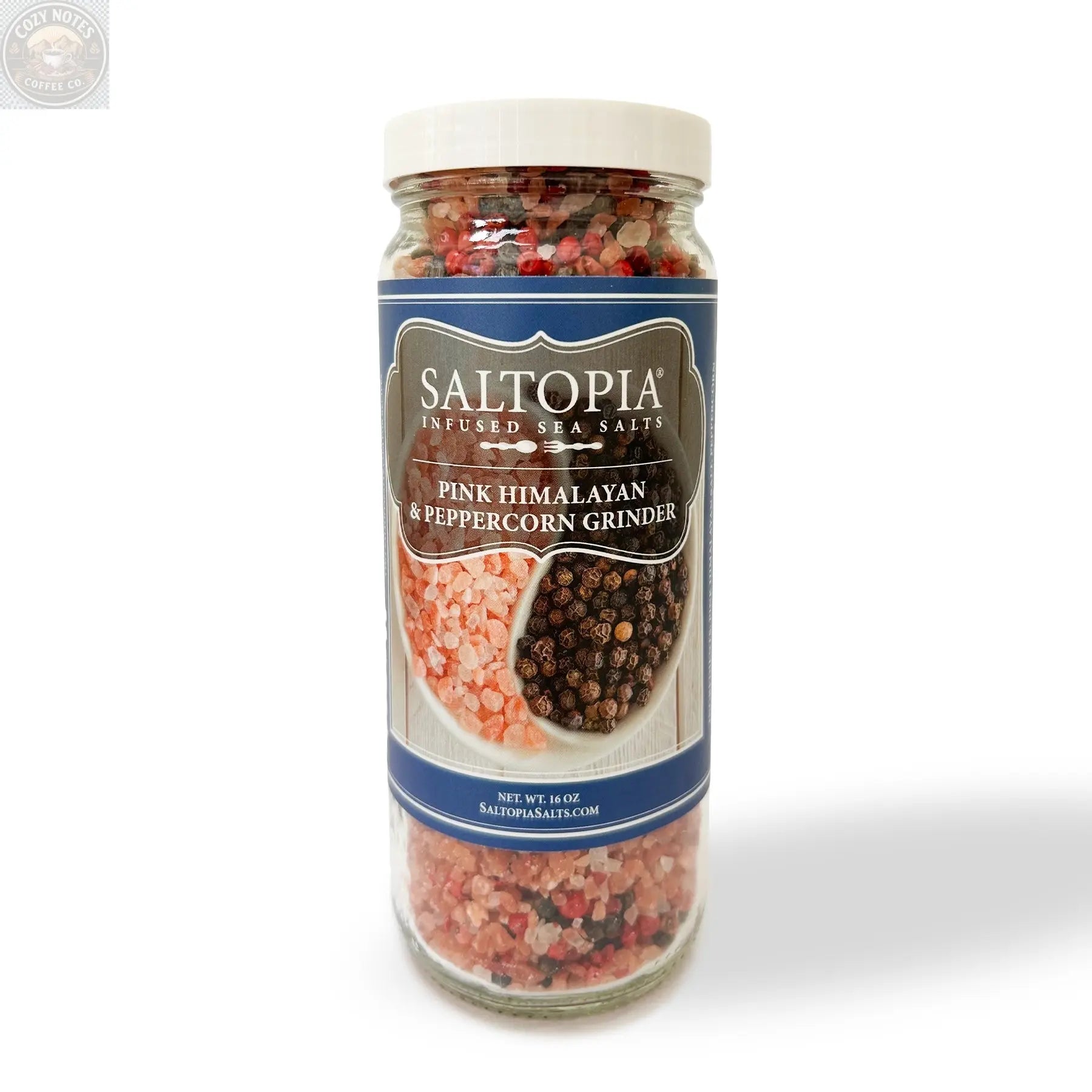 Pink Himalayan & Gourmet Peppercorn Grinder Set SALTOPIA Infused Sea Salts