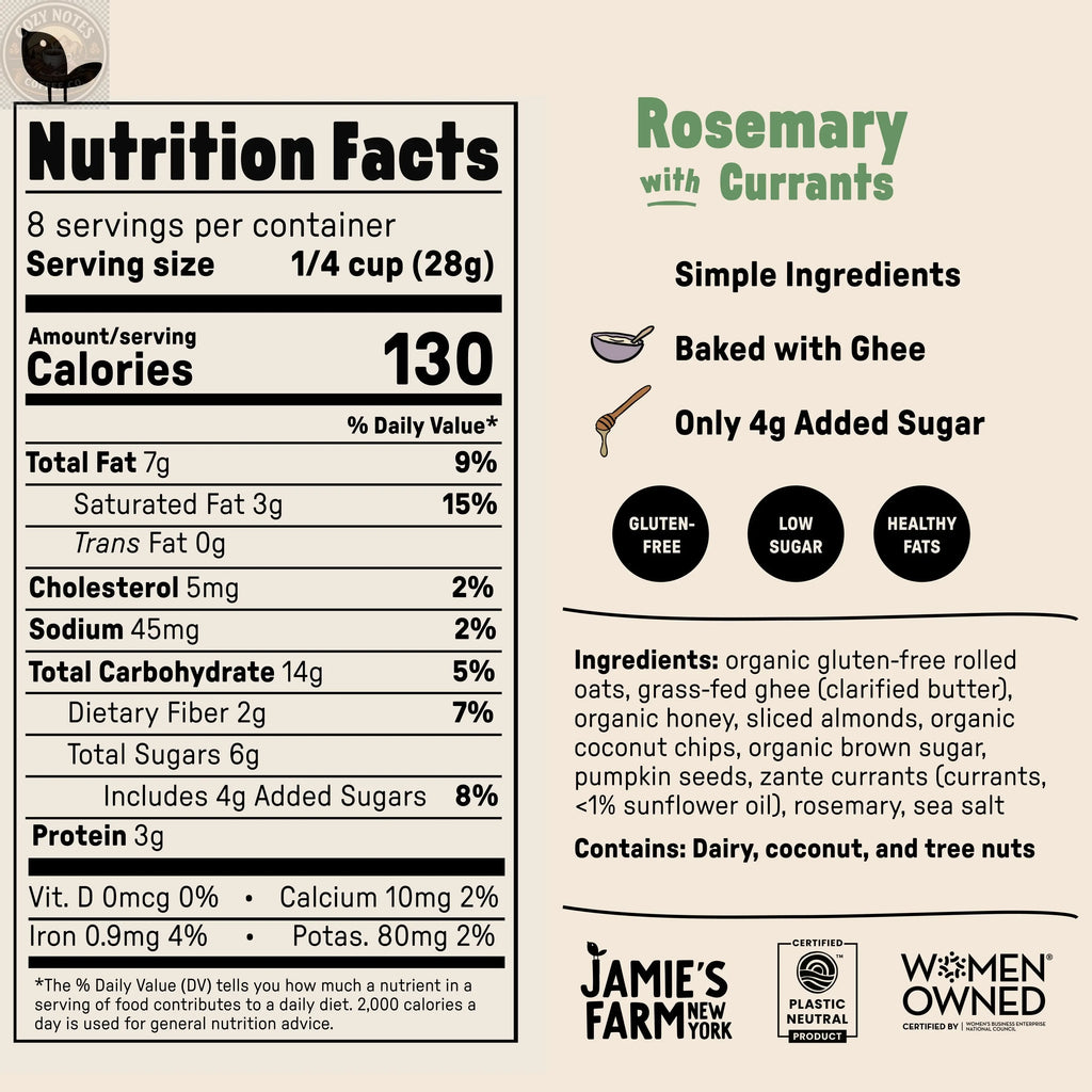 Rosemary Granola with Currants Jamie’s Farm
