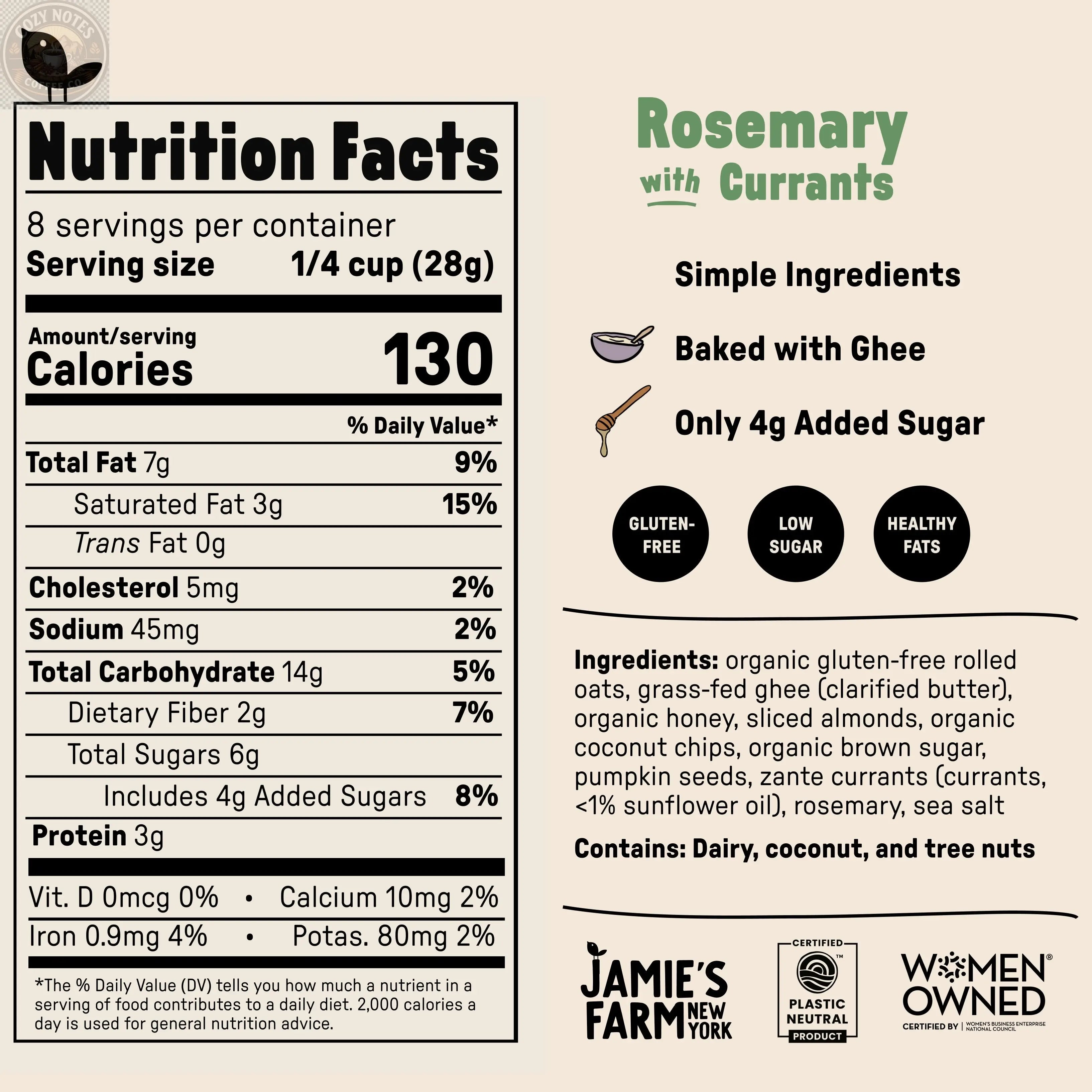 Rosemary Granola with Currants Jamie’s Farm