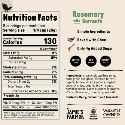 Rosemary Granola with Currants Jamie’s Farm