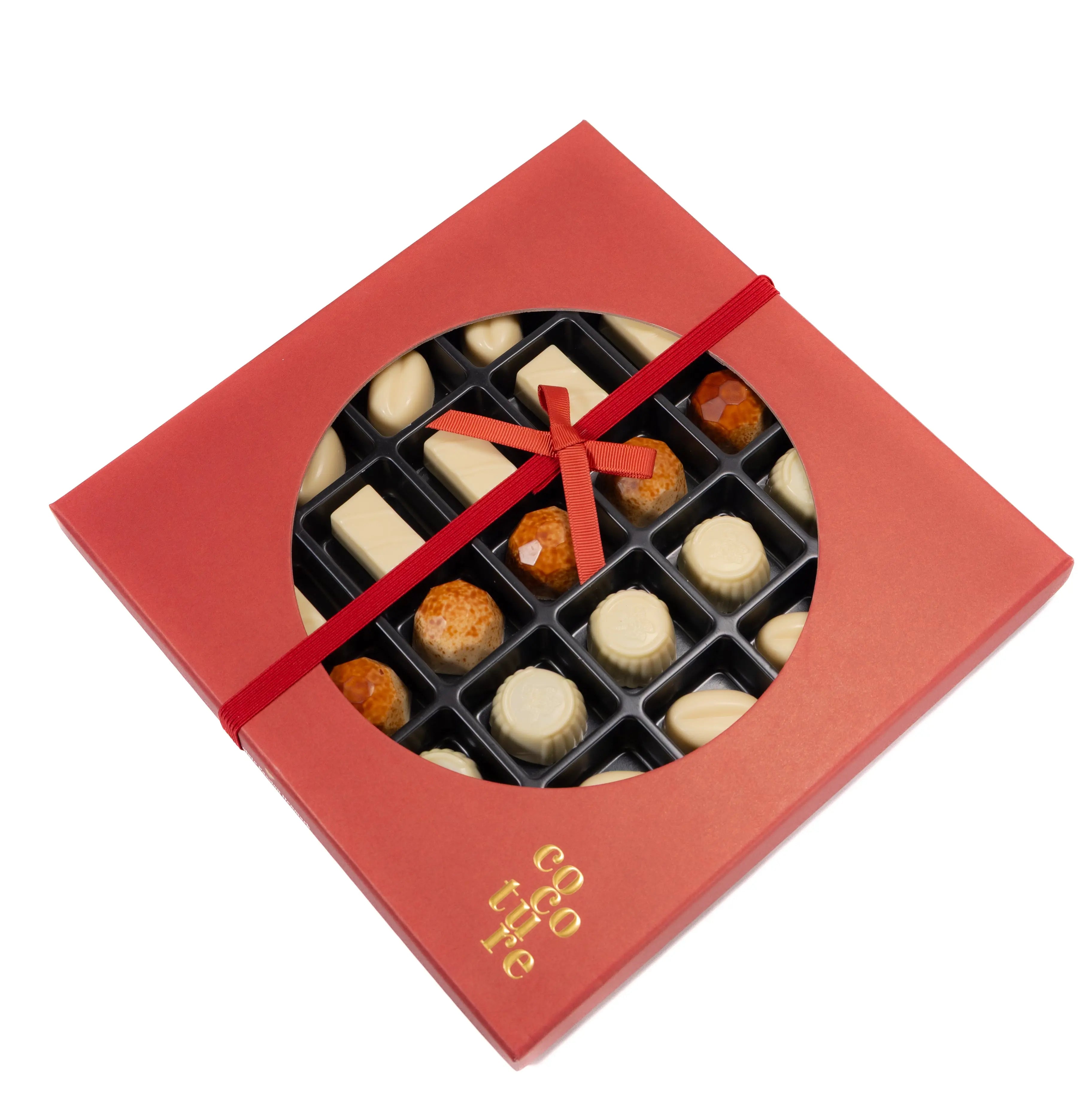 Andy Anand Sugar-Free Belgian White Chocolate Truffles & Pralines, 25 pc, 10.5 oz – Stevia Sweetened, Keto & Diabetic-Friendly Gift Box Andyanand