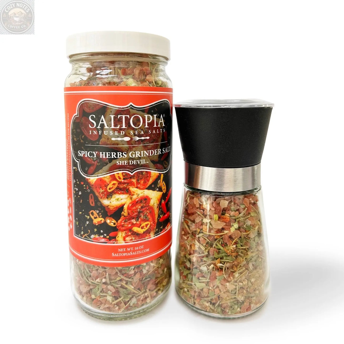 Spicy Herbal Blend: SHE DEVIL SALTOPIA Infused Sea Salts