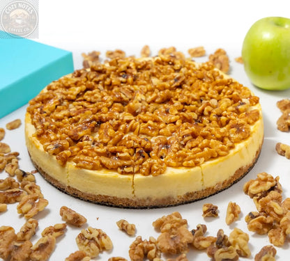 Andy Anand Sugar-Free Caramel Apple Cheesecake, 9-Inch, 2.8 lb – Cinnamon Apple, Keto & Diabetic-Friendly, California Cream Cheese Gift Andyanand