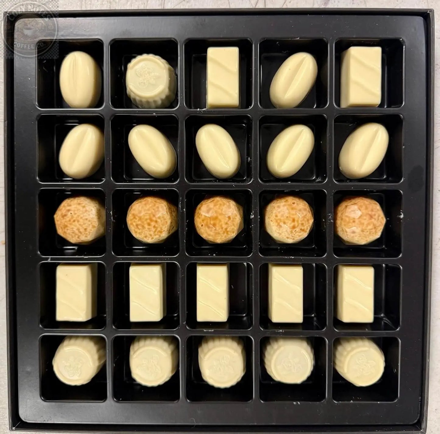 Andy Anand Sugar-Free Belgian White Chocolate Truffles & Pralines, 25 pc, 10.5 oz – Stevia Sweetened, Keto & Diabetic-Friendly Gift Box Andyanand