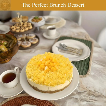 Andy Anand Sugar-Free Coconut Mango Cheesecake, 9-Inch, 2.6 lb – Tropical Flavors, Keto & Diabetic-Friendly, California Cream Cheese Gift Andyanand