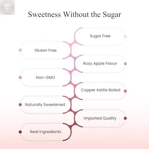 Andy Anand Sugar-Free Rosy Apple Hard Candy, 25 pc – European Copper-Kettle Boiled, Aspartame-Free, Keto & Diabetic-Friendly Gift Box Andyanand