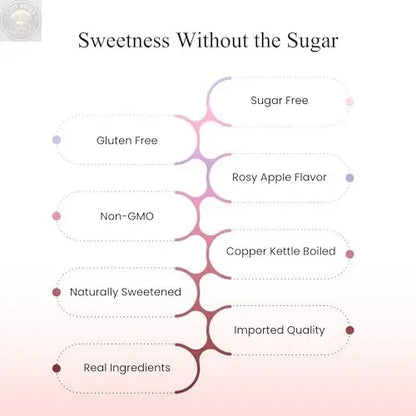 Andy Anand Sugar-Free Rosy Apple Hard Candy, 25 pc – European Copper-Kettle Boiled, Aspartame-Free, Keto & Diabetic-Friendly Gift Box Andyanand