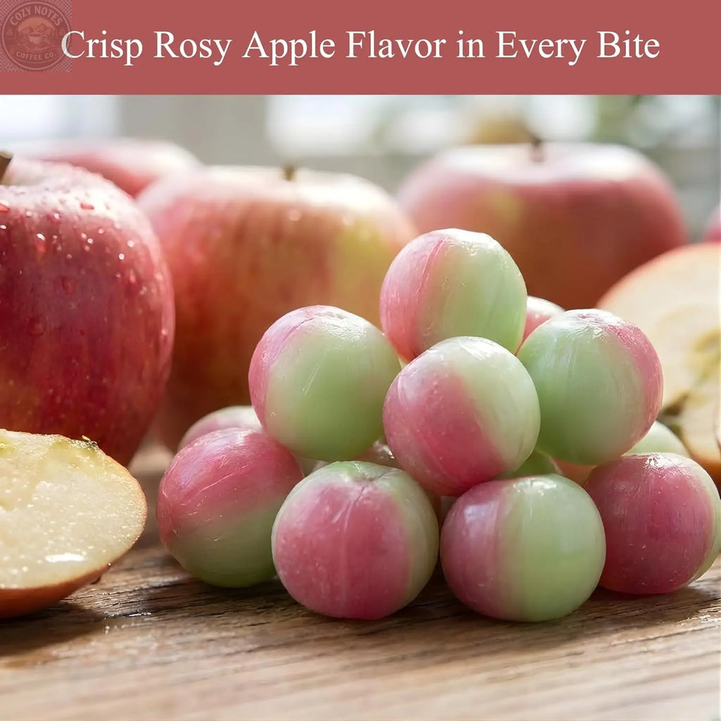 Andy Anand Sugar-Free Rosy Apple Hard Candy, 25 pc – European Copper-Kettle Boiled, Aspartame-Free, Keto & Diabetic-Friendly Gift Box Andyanand