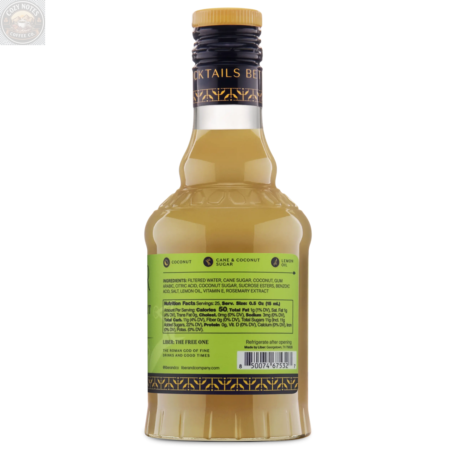 Toasted Coconut Syrup Liber & Co.