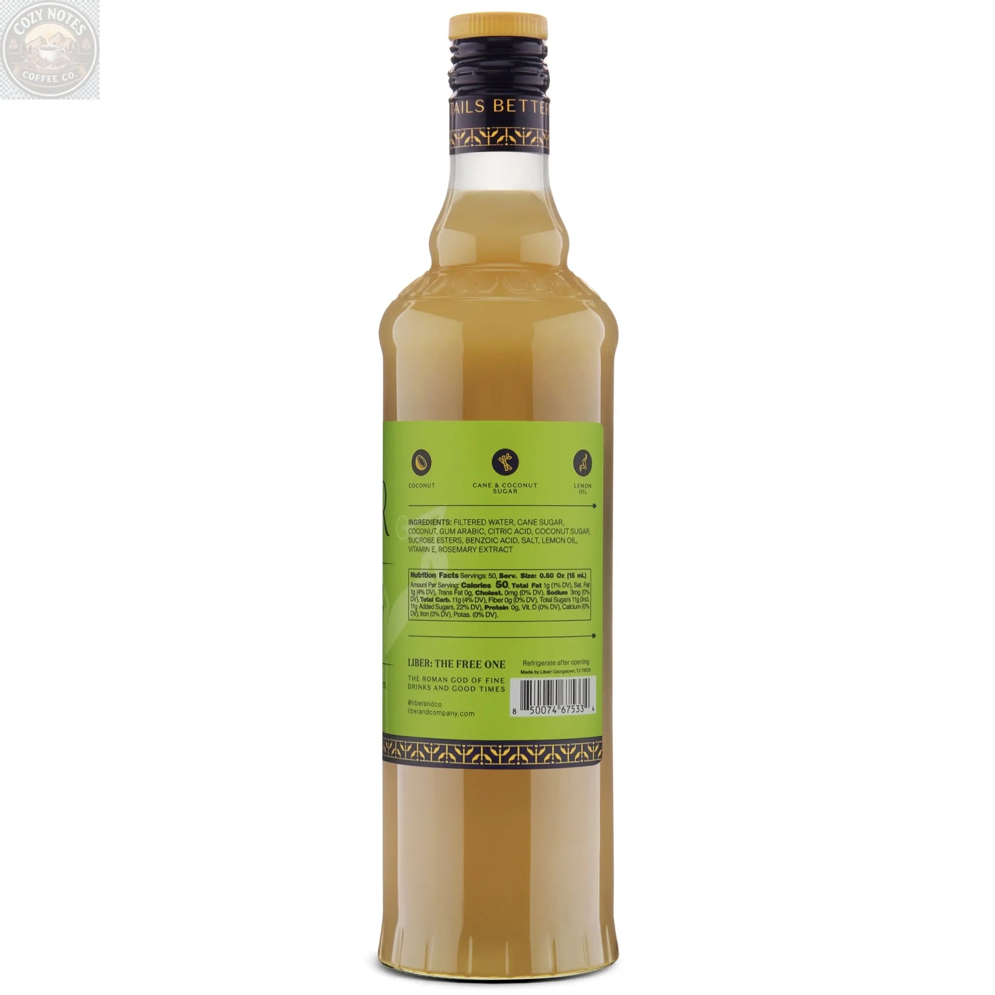 Toasted Coconut Syrup Liber & Co.