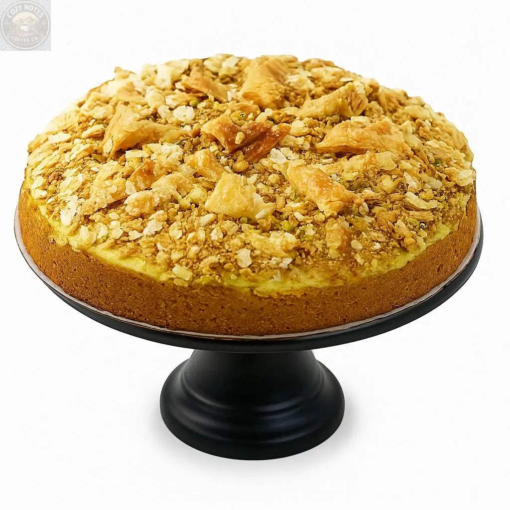 Andy Anand Baklava Pistachio Cake, 9-Inch, 2.8 lb – Turkish Baklava & California Pistachio Fusion, Freshly Baked, Birthday Gift Box Andyanand