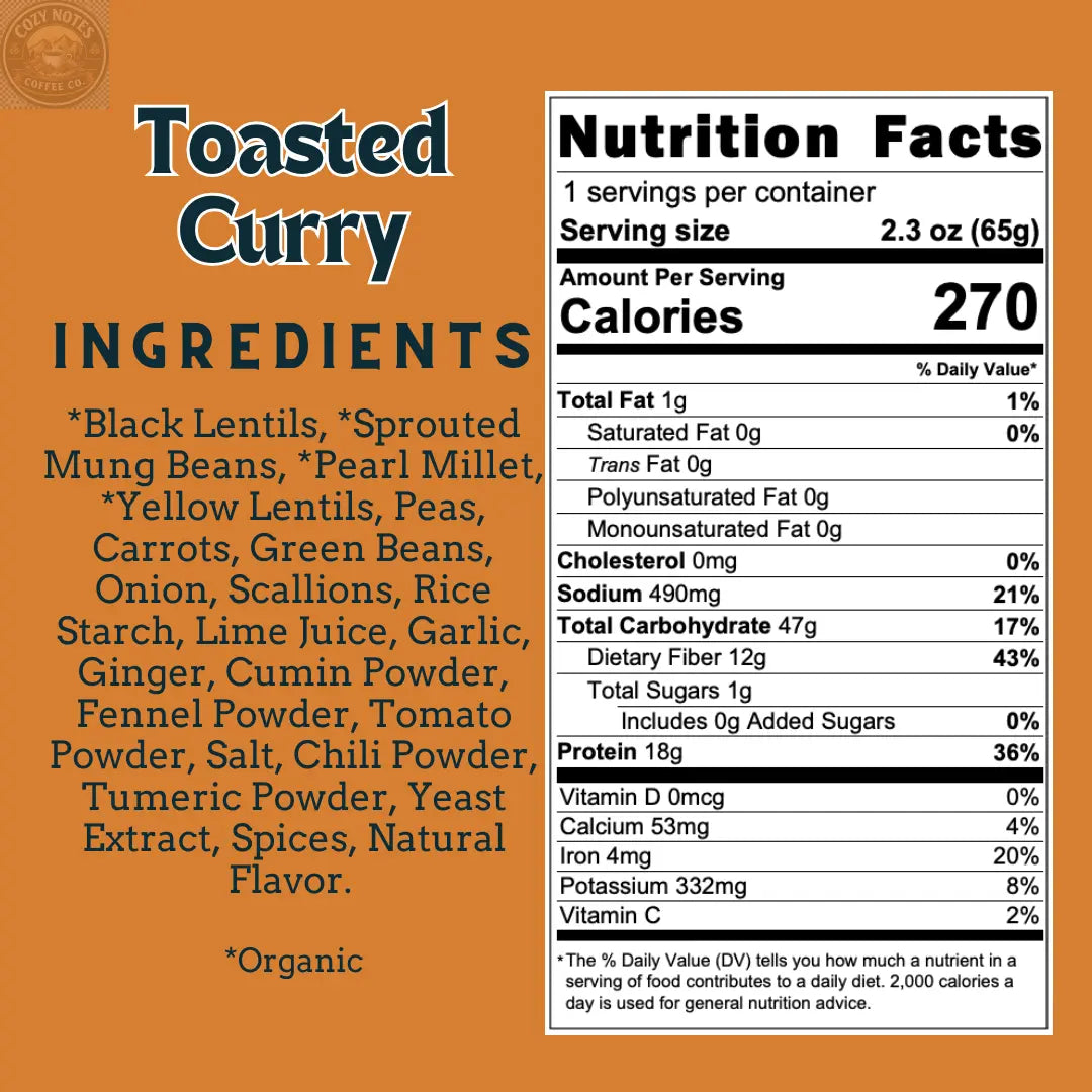 Toasted Curry – Sprouted Power Bowl (6 Pack) aahanasnaturals.com
