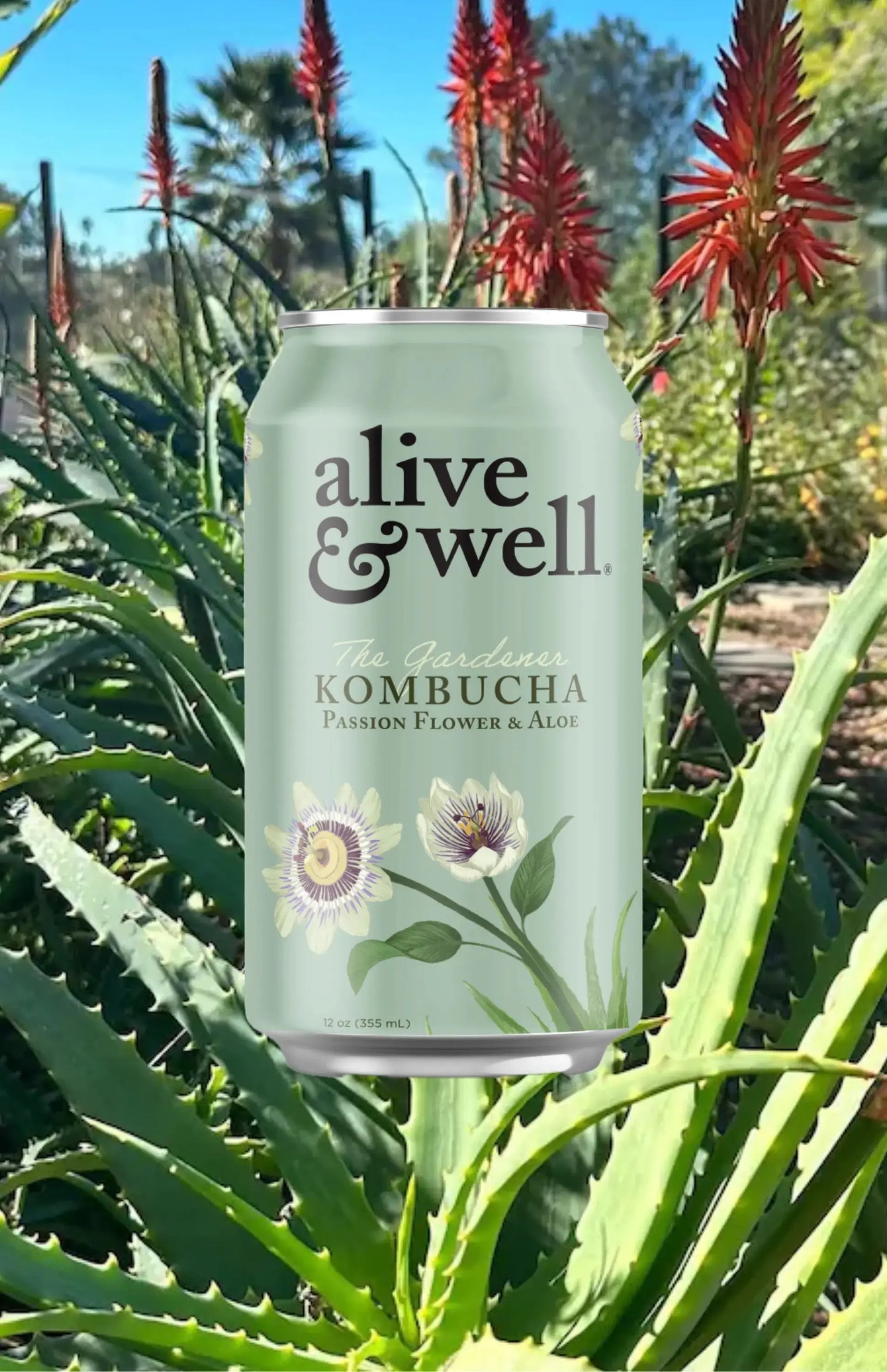 Passionflower & Aloe Kombucha Organic Alive & Well Kombucha