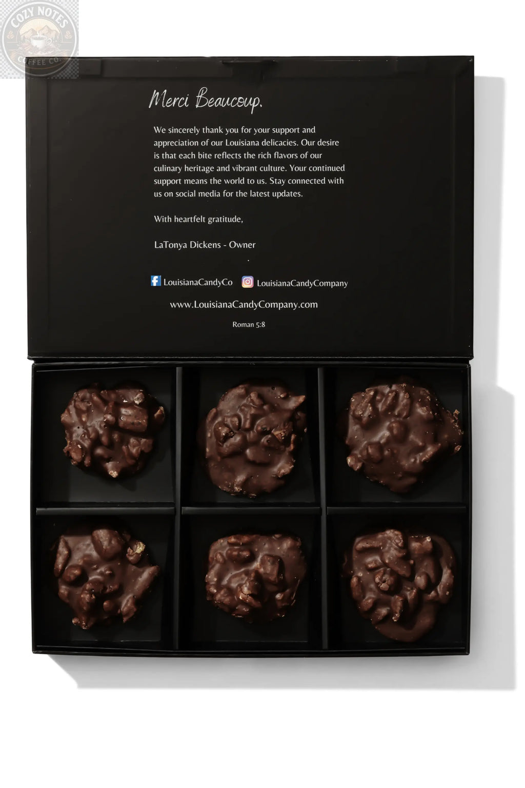 Mississippi Mudslide Pralines - 6 Count Louisiana Candy Company