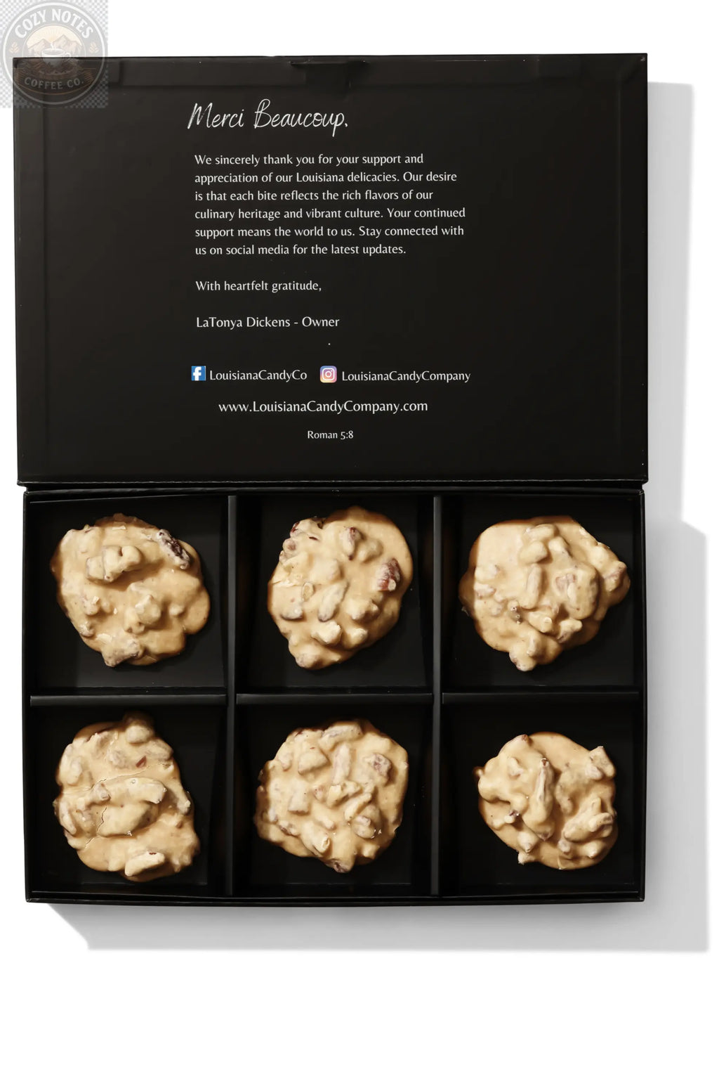 Creamy Walnut Praline 6-Count Louisiana Candy Company