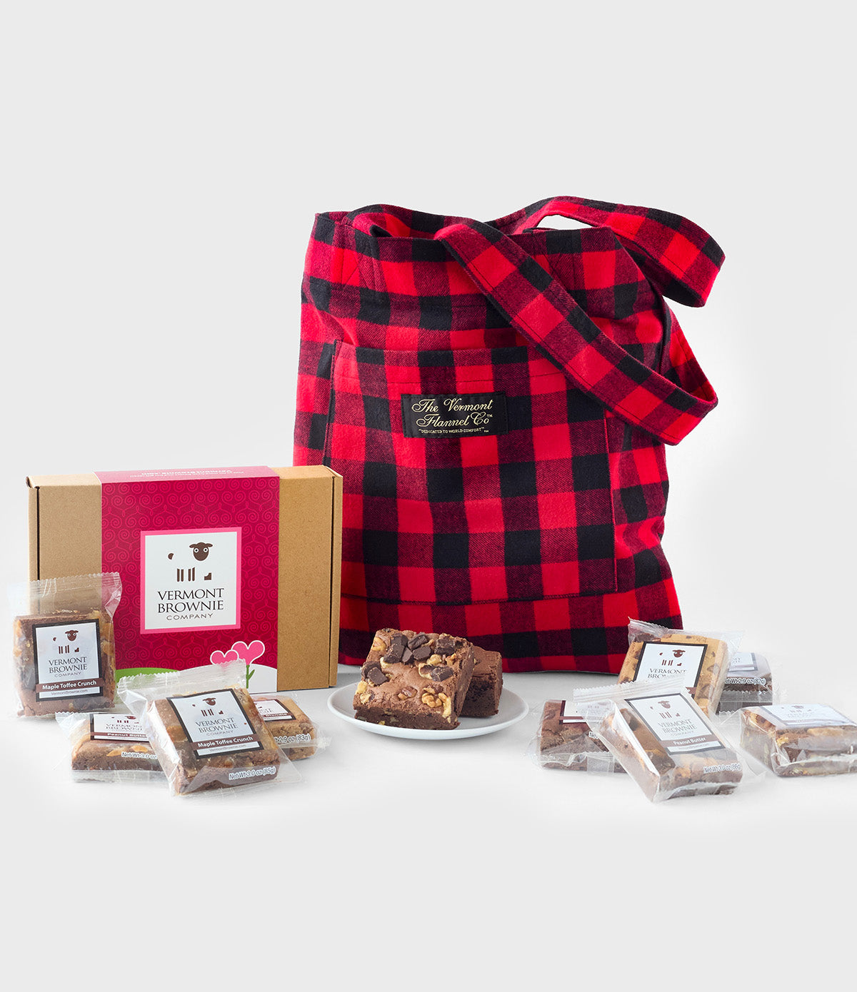 Vermont Flannel & Brownie Gift Bag - Red Buffalo