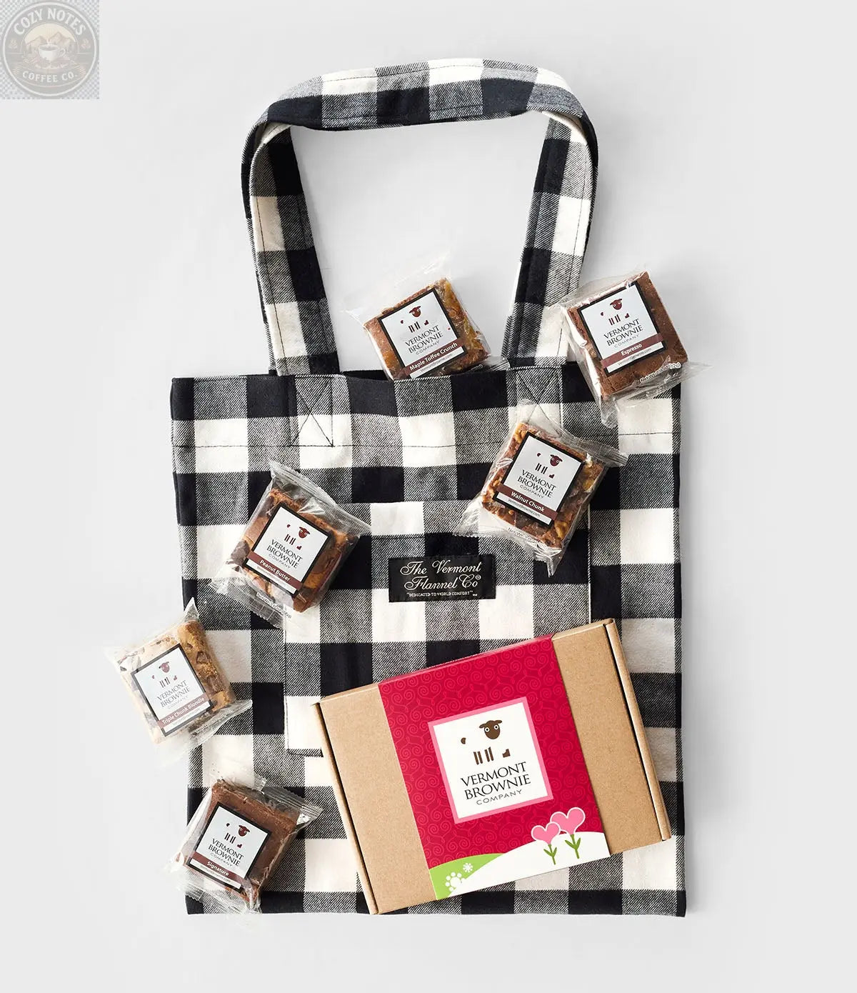 Vermont Flannel & Vermont Brownie Gift Bag - Upcountry Check Vermont Brownie Company