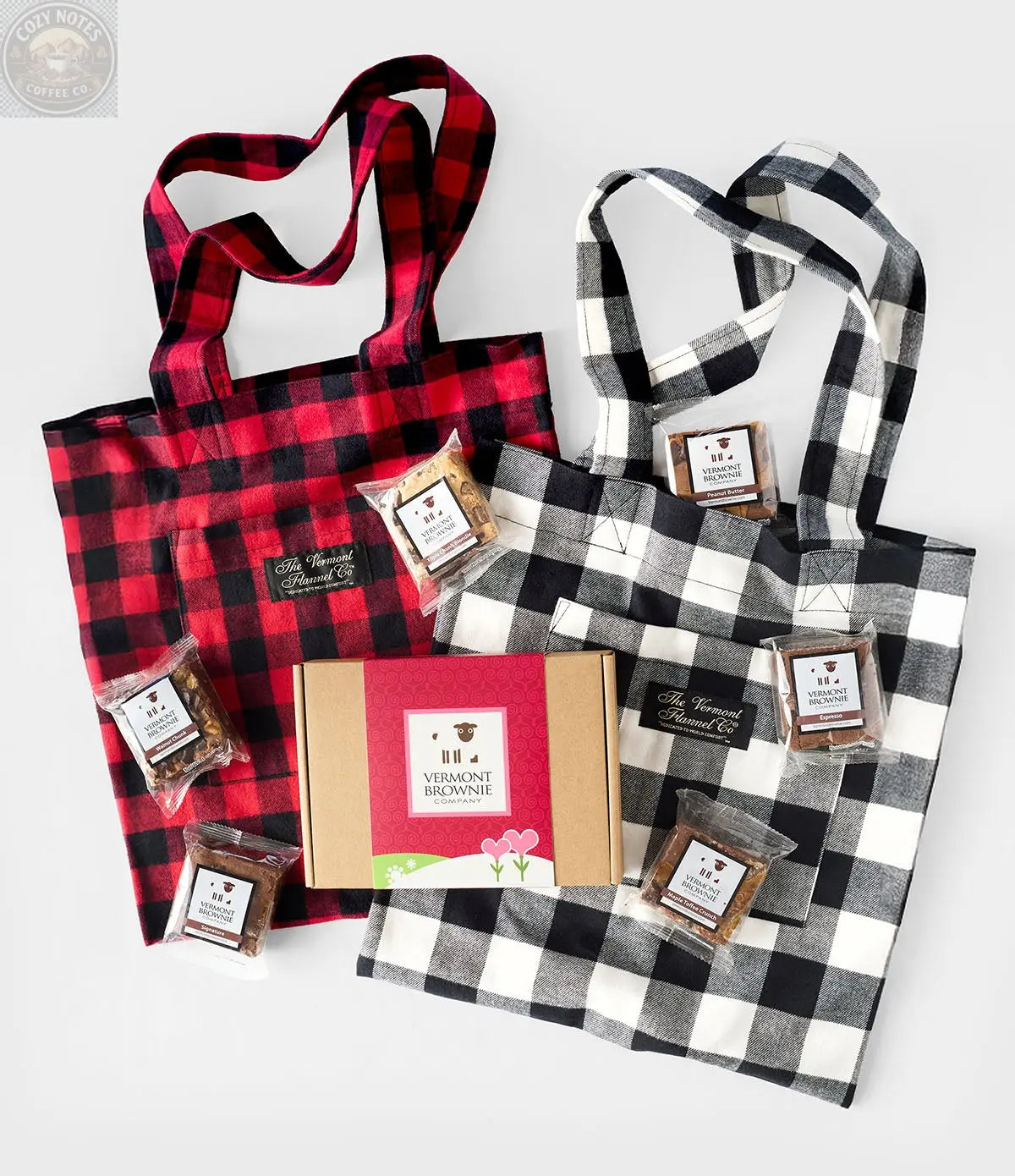 Vermont Flannel & Vermont Brownie Gift Bag - Upcountry Check Vermont Brownie Company