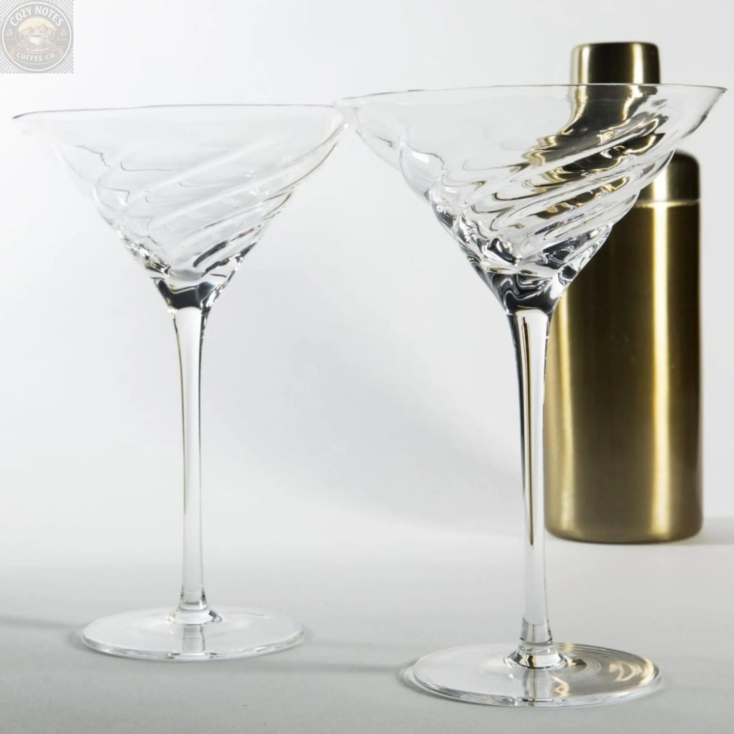 Vortex Crystal Martini Glasses – Set of 2 Luxury Stemware Sister.ly Drinkware