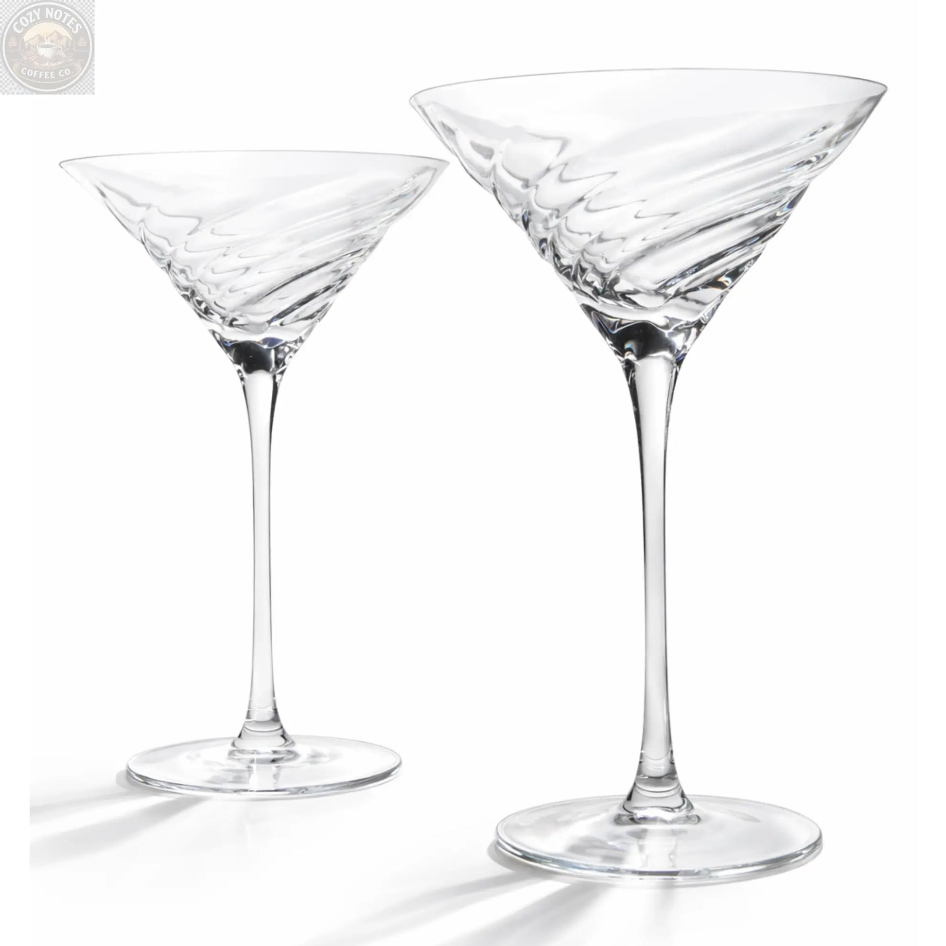 Vortex Crystal Martini Glasses – Set of 2 Luxury Stemware Sister.ly Drinkware
