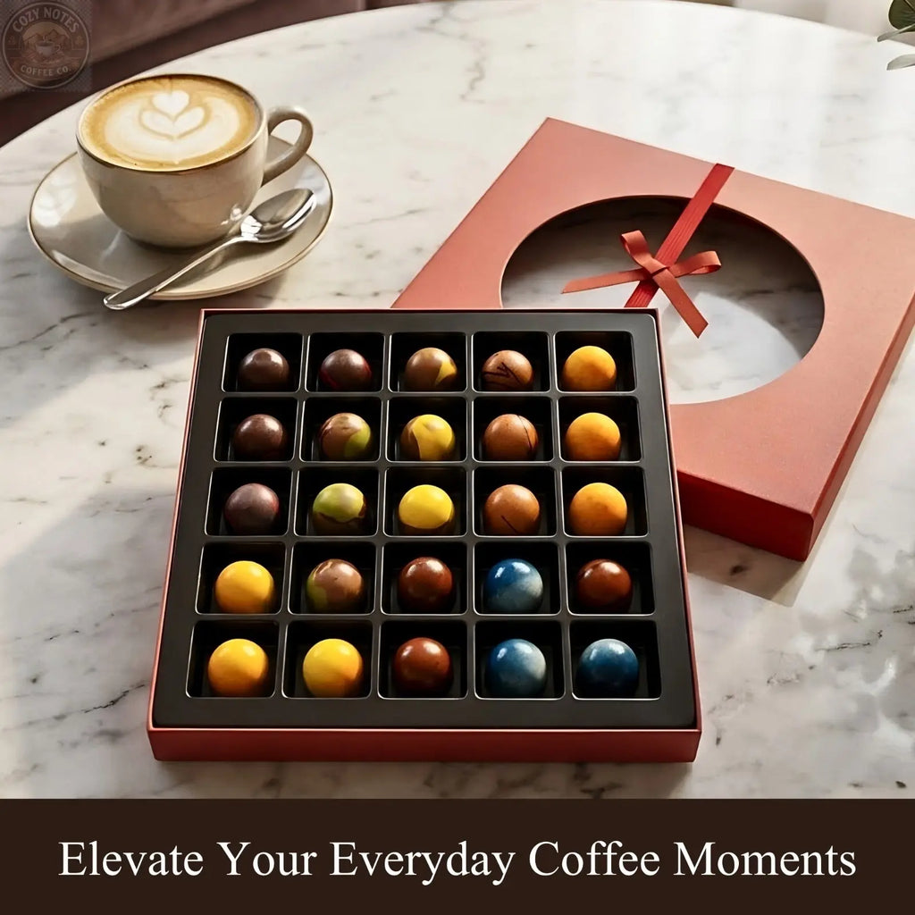 Andy Anand Monet Chocolate Bonbons Gift Box, 25 pc, 6.52 oz – Gluten-Free Belgian Truffles & Pralines, Birthday & Holiday Gift Collection Andyanand