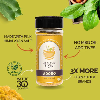 Adobo Seasoning Jar Healthy Rican