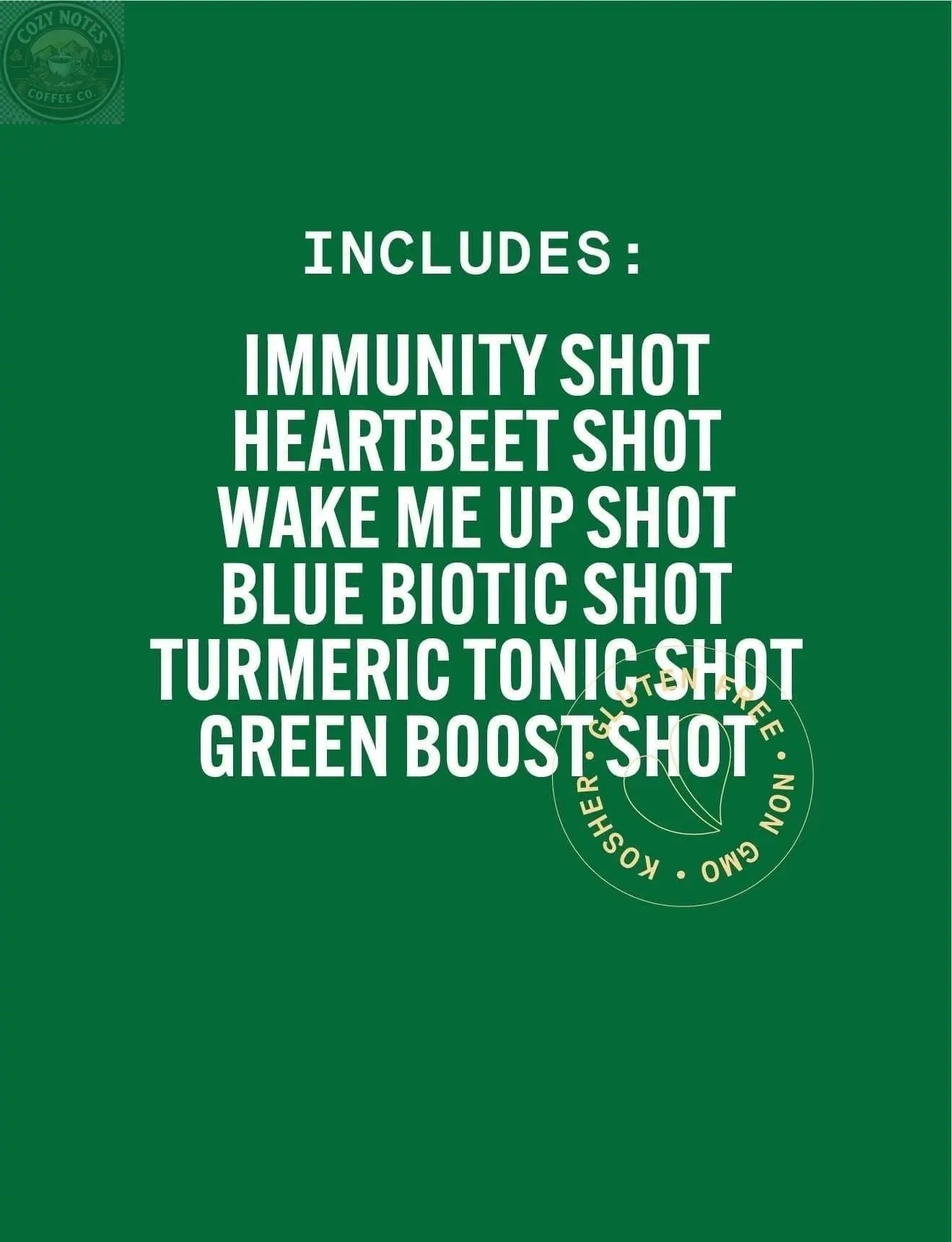 Shot Variety, Cold Pressed Juice Shots Pure Green