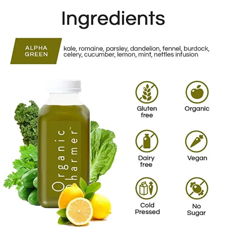 Alpha Green Packs - Premium Green Juice and Superfood Blend Organic Pharmer