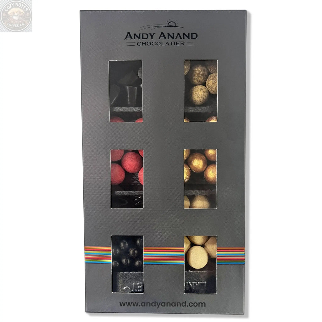 Andy Anand Chocolate Covered Gourmet Licorice, 6 Flavors, 10.5 oz – Made in Denmark, European Collection, Birthday & Holiday Gift Box Andyanand