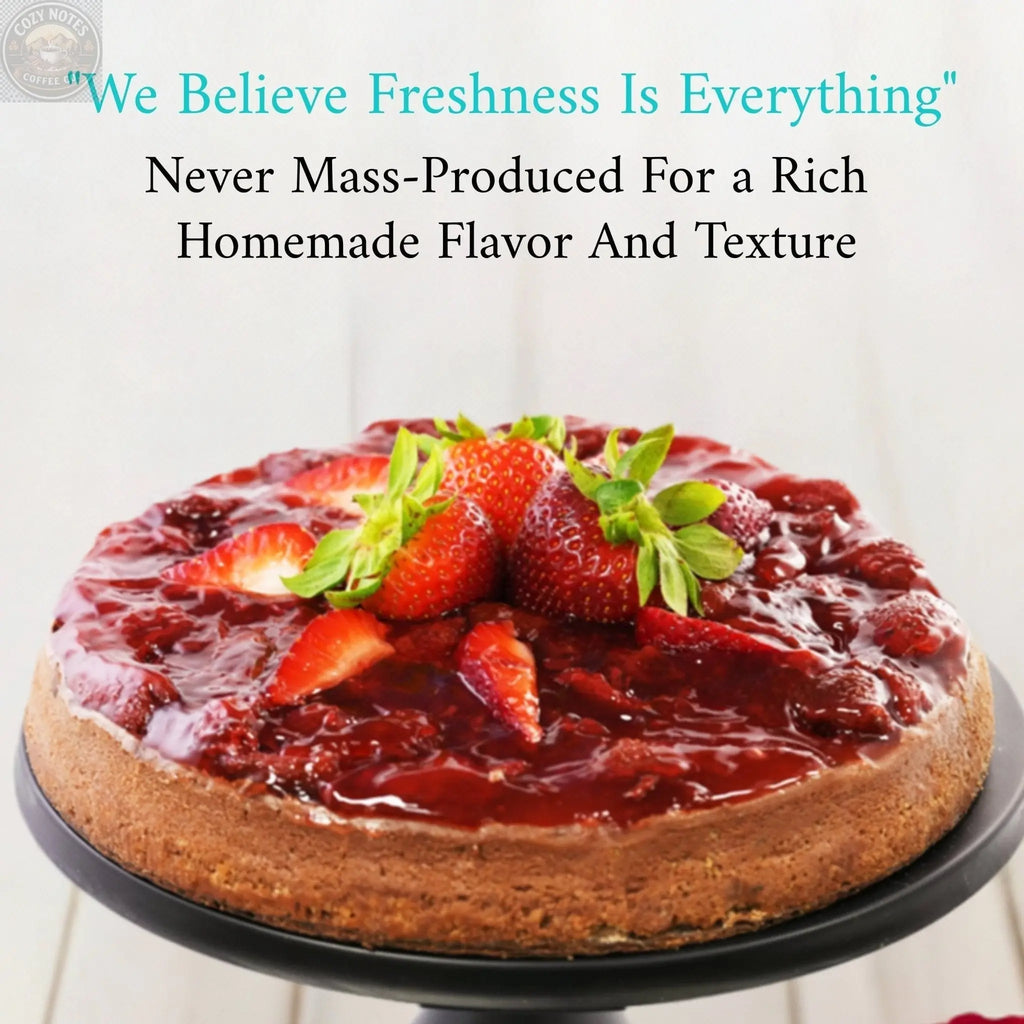Andy Anand Chocolate Strawberry Cheesecake, 9-Inch, 2.8 lb – Real Chocolate Truffles, California Cream Cheese, No Preservatives Gift Box Andyanand